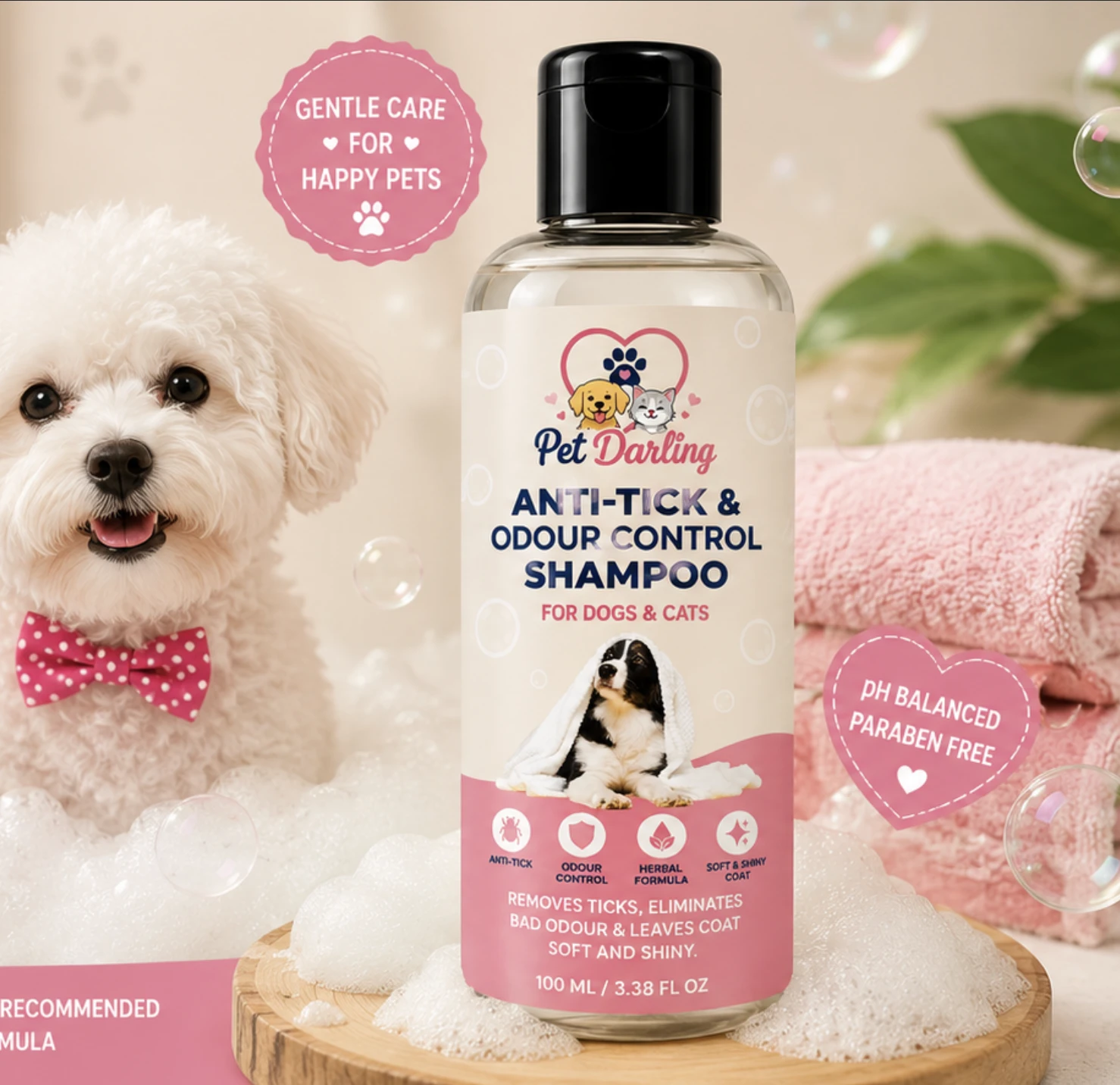 Pet Darling Anti-Tick & Odour Control Shampoo for...