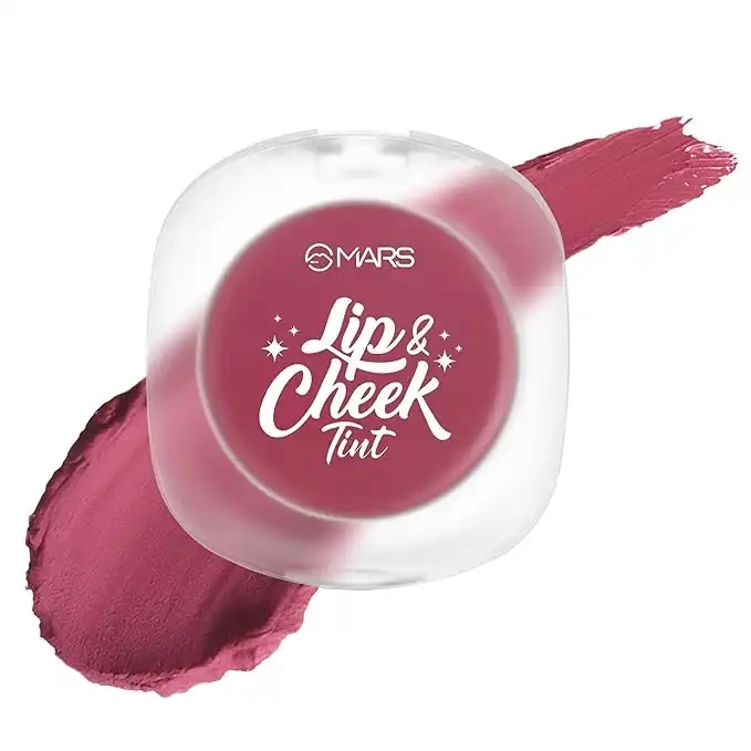 MARS Lip & Cheek Tint for Bold Pop Color | Demi Matte Finish | Dual Function | Buildable High Pigmentation | Long-Lasting Color