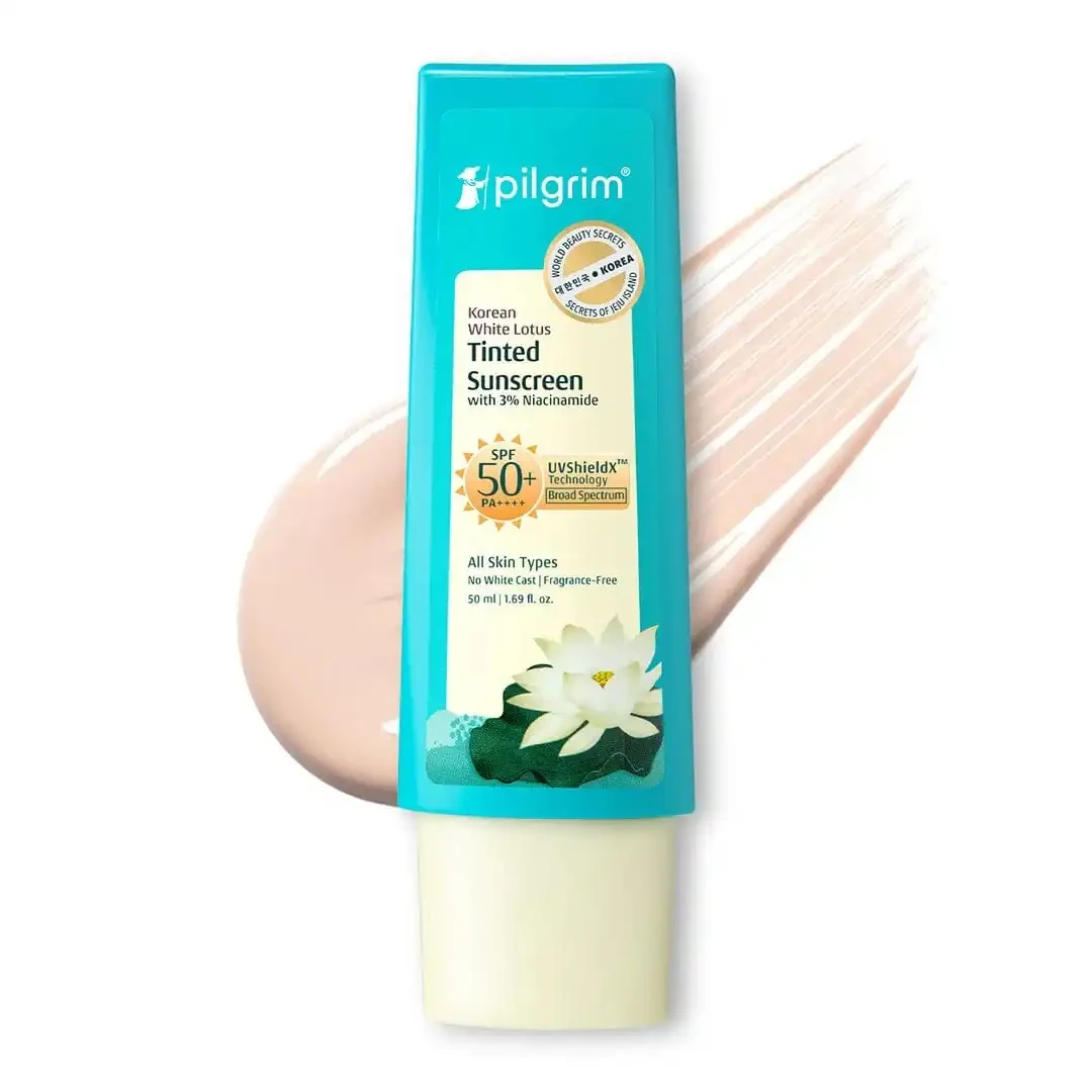 Pilgrim | Korean White Lotus Tinted Sunscreen SPF...